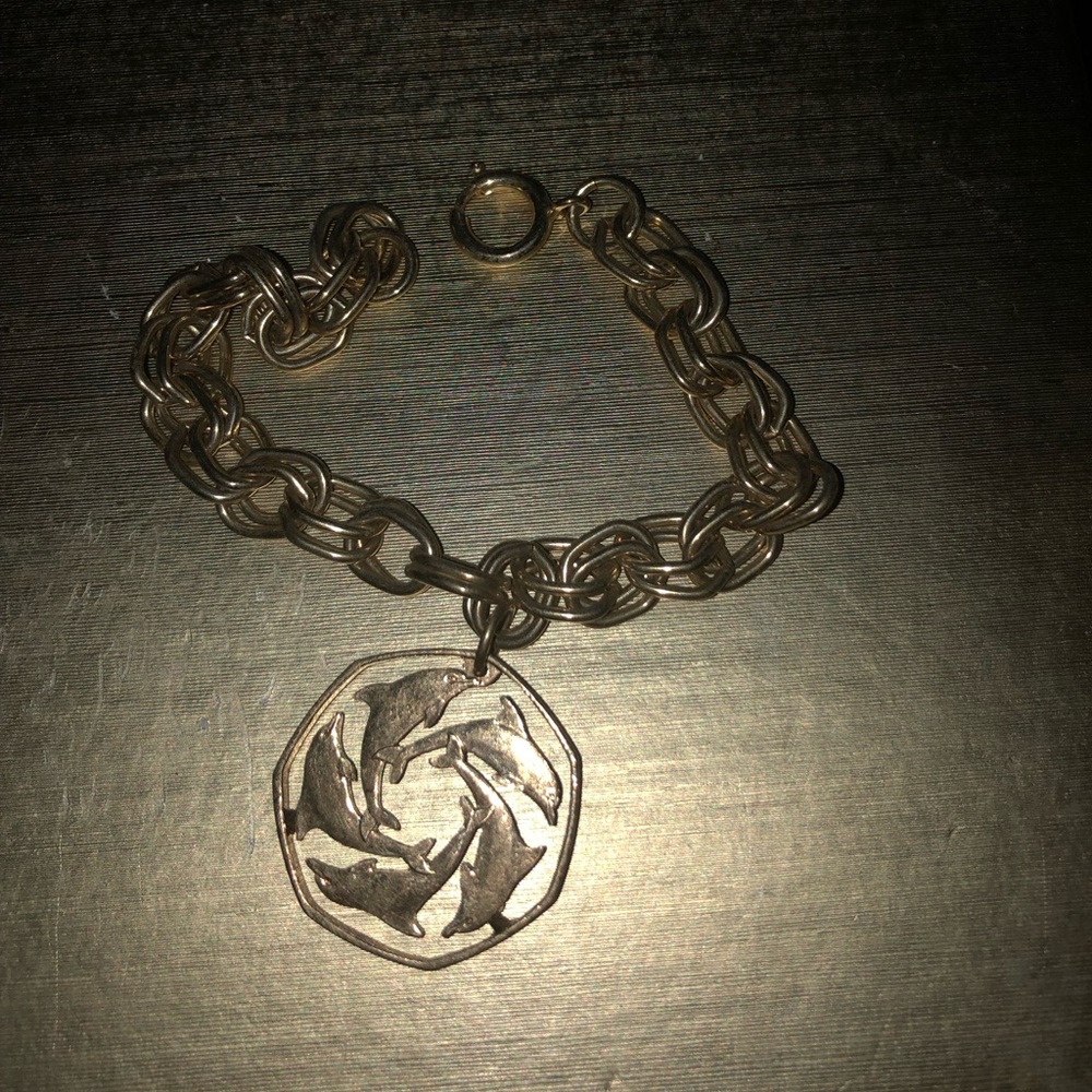 🌴Unique Dolphin Coin Charm Bracelet- 457 $30 or $25 w/offer